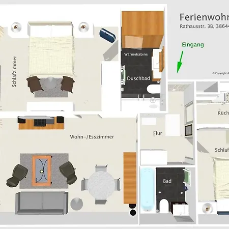 Apartmán Koehnke 7, Harzhahnenklee, 2-4 Pers Goslar
